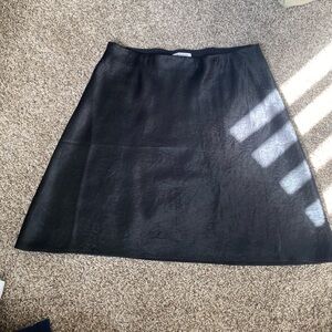 Babaton Black satin A-Line Skirt